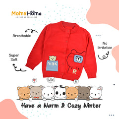 Winter Warm Woollen Full Sleeve Sweater For Baby | Milk Bear | Pack of 1