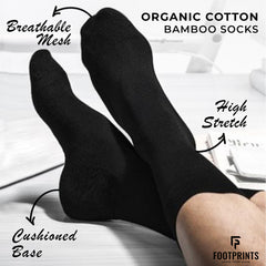 FOOTPRINTS Unisex Solid Cotton Ankle-Length Socks -Pack Of 3