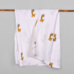 Baby Muslin Swaddle - 100x100 CM - Pack Of 1 Girrafe