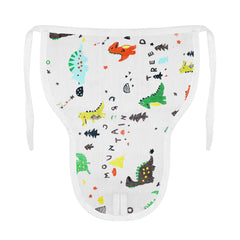 Baby Unisex Organic Cotton Muslin Jhabla and Nappy Set| Dinopark, Lion Jungle, Unicorn |  Pack of 3