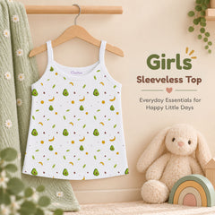 Baby Girl Vest | Soft Organic Cotton Sleeveless Top For Newborn, Infant & Toddler Girls | Pack of 1