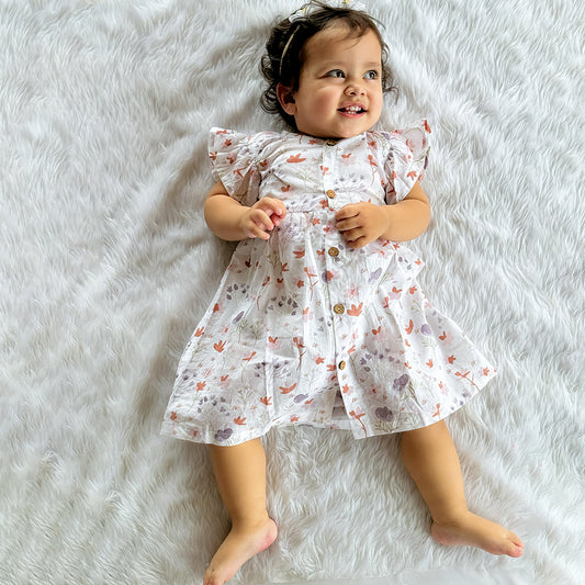 Baby Girl Organic Cotton Sleeveless Frock | Blossom