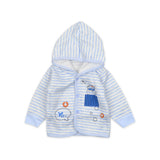 Baby Organic Cotton Hoody Warm Co-ord Set- Blue | 3-6 Months | Cat