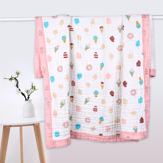 Organic Cotton 6 Layer Muslin Blanket | Super Soft Cotton Kids Blanket | 100X140 CM | 5-10 Years | Pack of 1