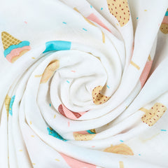 Baby Muslin Swaddle | 100x100 CM | Pack of 1 | Icecream