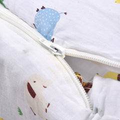 Moms Home Baby Organic Cotton Muslin Sleeping cum Carrying Nest Bag- Jungle Safari 0-3 Months