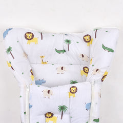 Moms Home Baby Organic Cotton Muslin Sleeping cum Carrying Nest Bag- Jungle Safari 0-3 Months