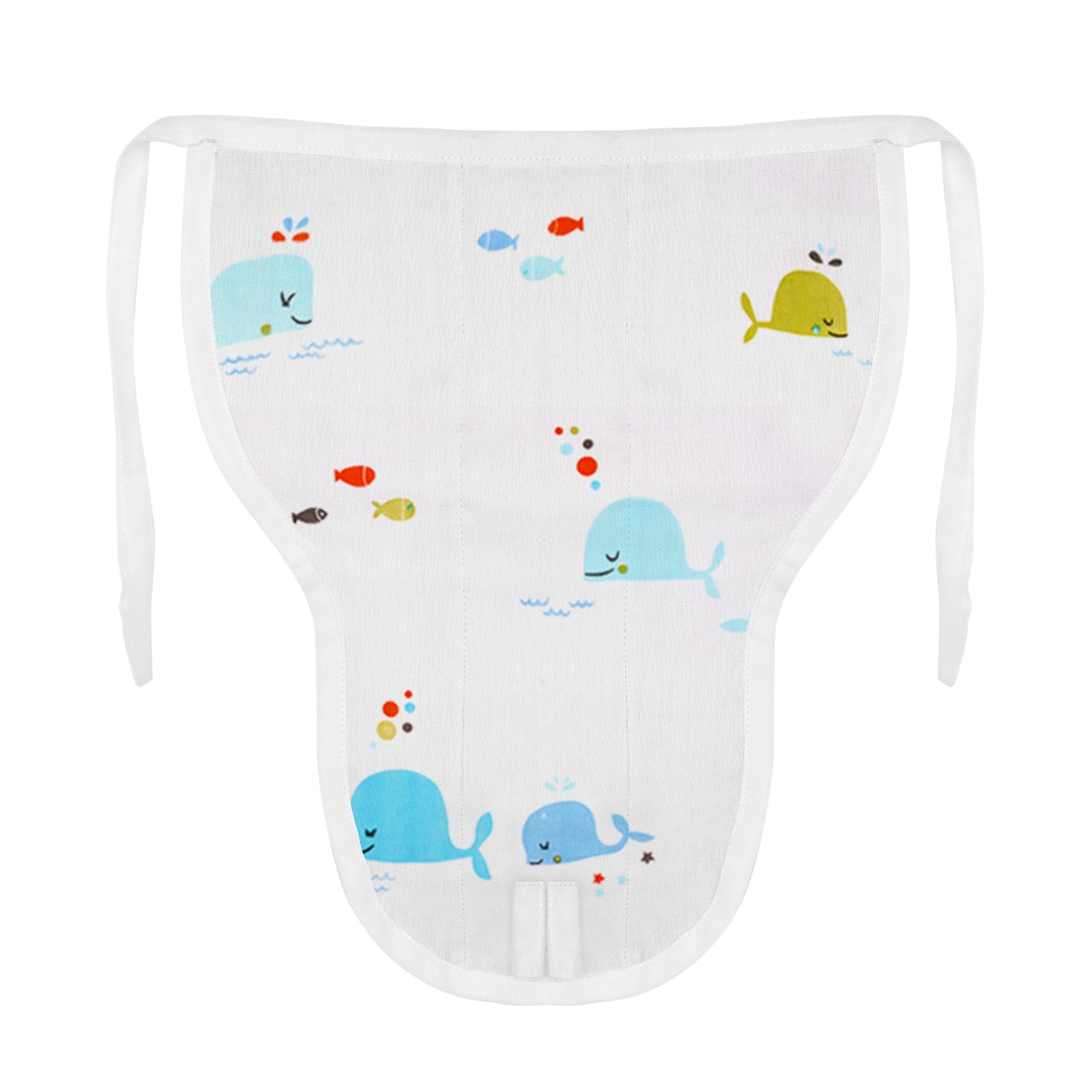 Baby Unisex Organic Cotton Muslin Jhabla and Nappy Set | Whale, Lion Jungle, Pink Giraffe | Pack of 3