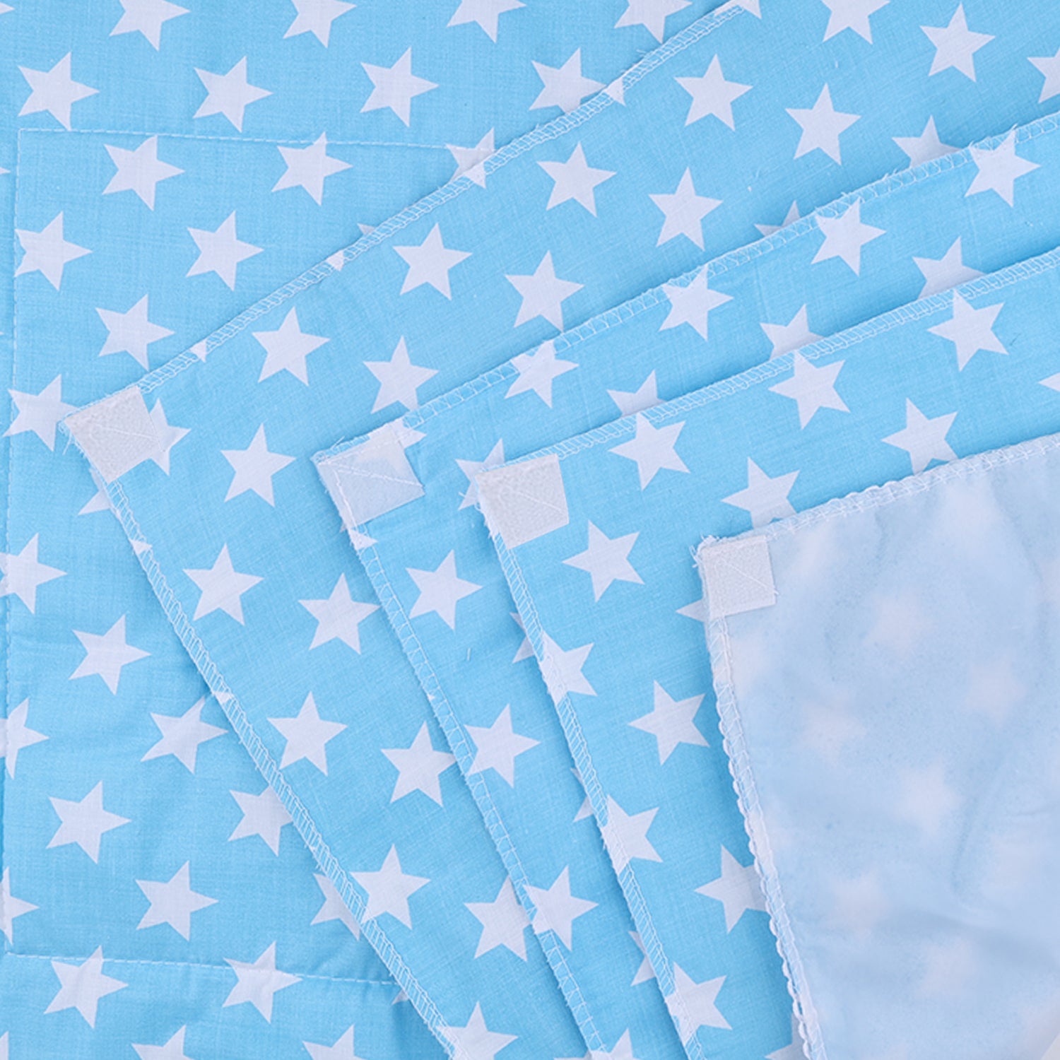 Baby Diaper changing Mat/ Sleeping Mat-4 Sheets |0-6 Months | Mixed - Blue