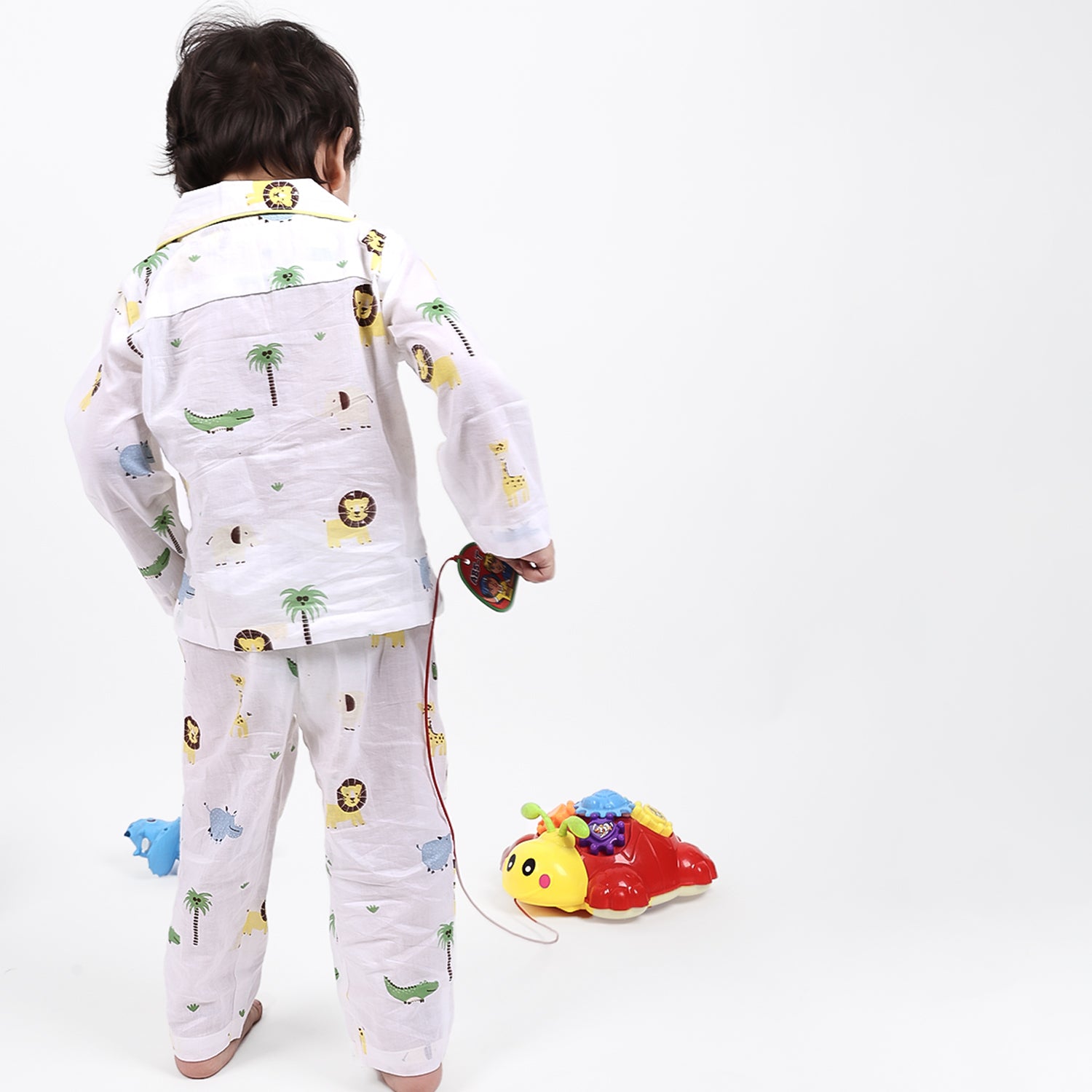 Organic Cotton Unisex Kids Pajama Set Combo | Night Suit | Sleepwear | Lion