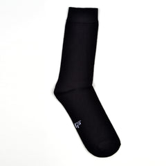 Footprints Men's Formal Organic Cotton & Bamboo Odour free Socks Black