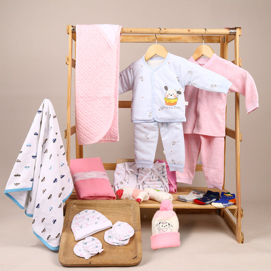 Winter Hospital Kit For Newborn Baby | New Born Baby Essentials Gift Combo | 20 Items | 0-6 Months | Mixed Design