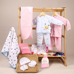Winter Hospital Kit For Newborn Baby | New Born Baby Essentials Gift Combo | 20 Items | 0-6 Months | Mixed Design