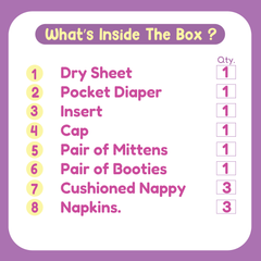 Organic Cotton Diaper Gift Combo Set For New Born Baby | Pack of 12 | Mix Desgin | 0- 6 Months