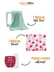 Moms Home Infants Printed Pure Organic Cotton Baby Apparel Gift Set - 18 Items