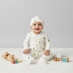 Organic Cotton Newborn Baby Clothing Set | Baby Shower Gift Hamper | Kimono Onesie, Pyjama & Cap Set | 0-6 Months | Pack of 3