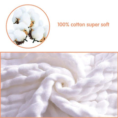 Baby Super Soft Absorbent Muslin  6 Layer Bath Towel & Napkin Combo - Pack of 4 - Avacado