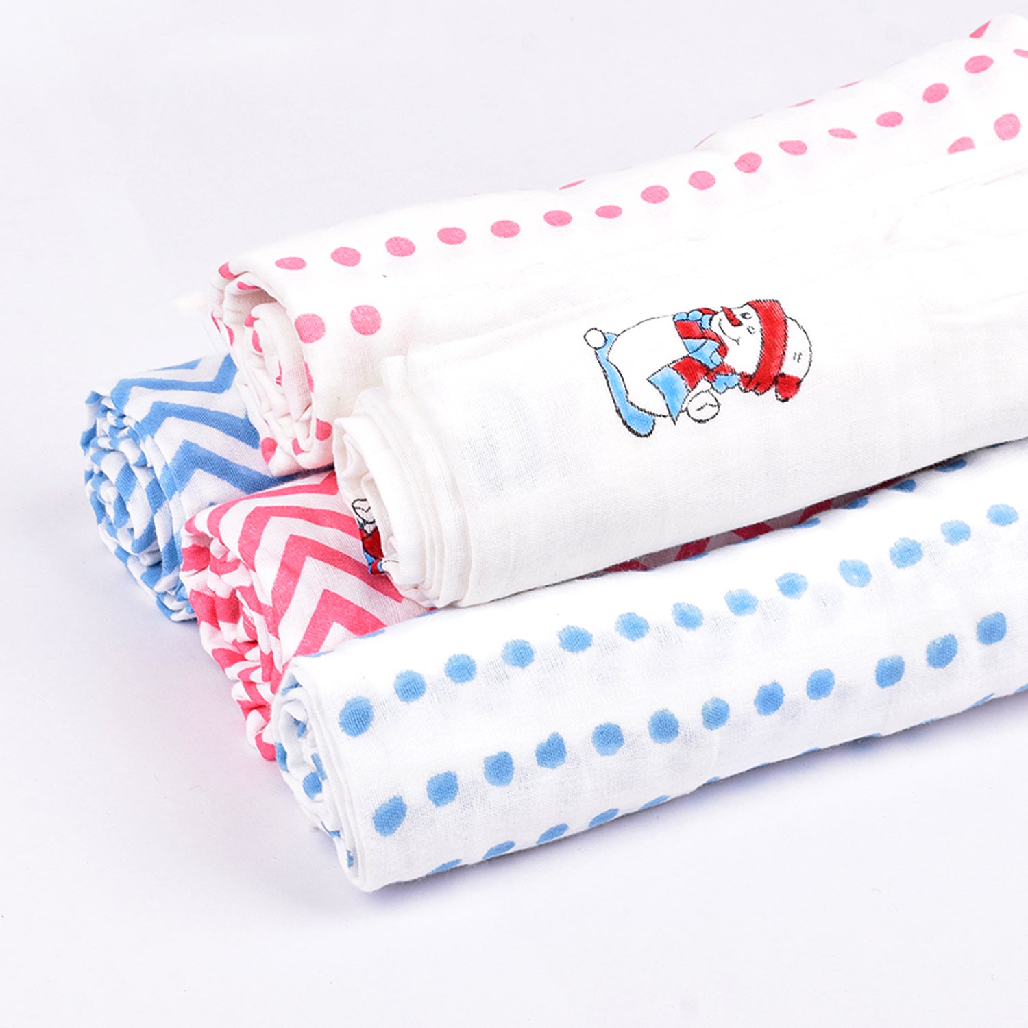 Mom's Home Organic Cotton Baby Muslin Cloth Swaddle - 0-18 Months (Pack of 5)