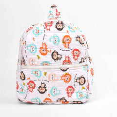 Baby Organic Cotton Muslin Travel Bag- Diaper Multipurpose Carry bags for Mothers- Monkey