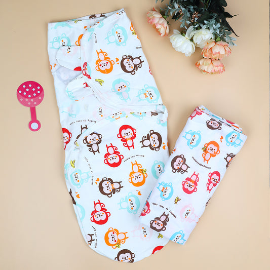 Moms Home Muslin Swaddle & Velcro Swaddle| Pack Of 2