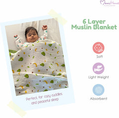 Baby Muslin 6 Layer Wash Towel- 100X100 CM - (0-3 Years) Pack Of 1 Strawberry2 Design
