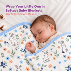 Organic Cotton 6 Layer Muslin Blanket | Super Soft Cotton Kids Blanket | 100X70 CM | 0-12 Months | Pack of 1