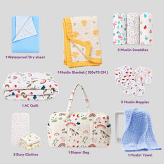 New Born Hospital Bag Essentials Combo-0-6 Months- 39 Items
