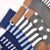 Footprints Super Soft Organic Cotton Kids  Socks|Blue Baseball & Grey strips |12-24 Months | Pack of 7