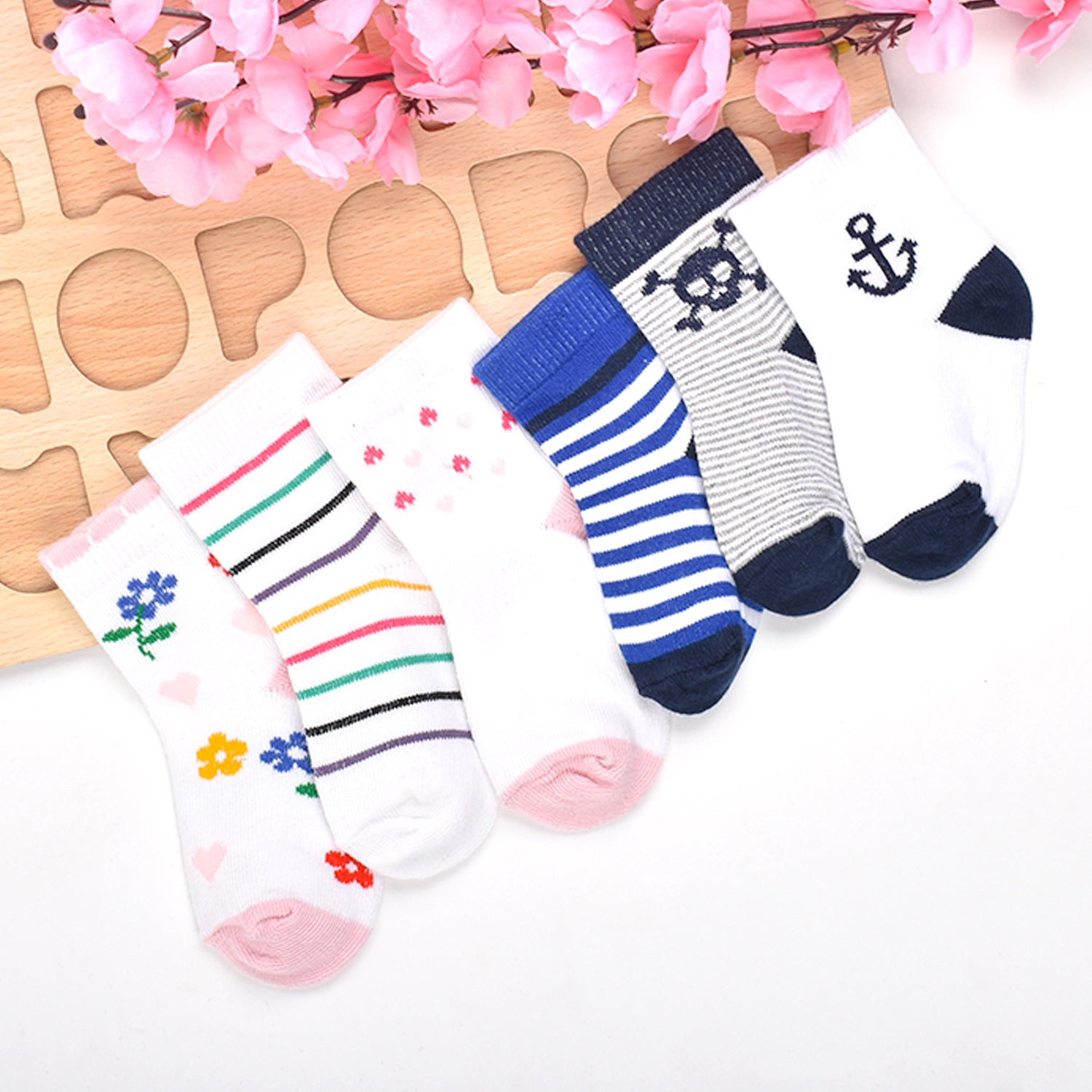 Organic Cotton Kids Socks -Buy 3 Get 3 Free- Mix Design