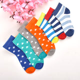 Footprints Super Soft Organic Cotton Kids Socks | Star & Colorfull Stripes | 3-5 Years | Pack of 7