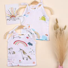 Baby Organic Cotton Knot type Jhabla | Pack of 2