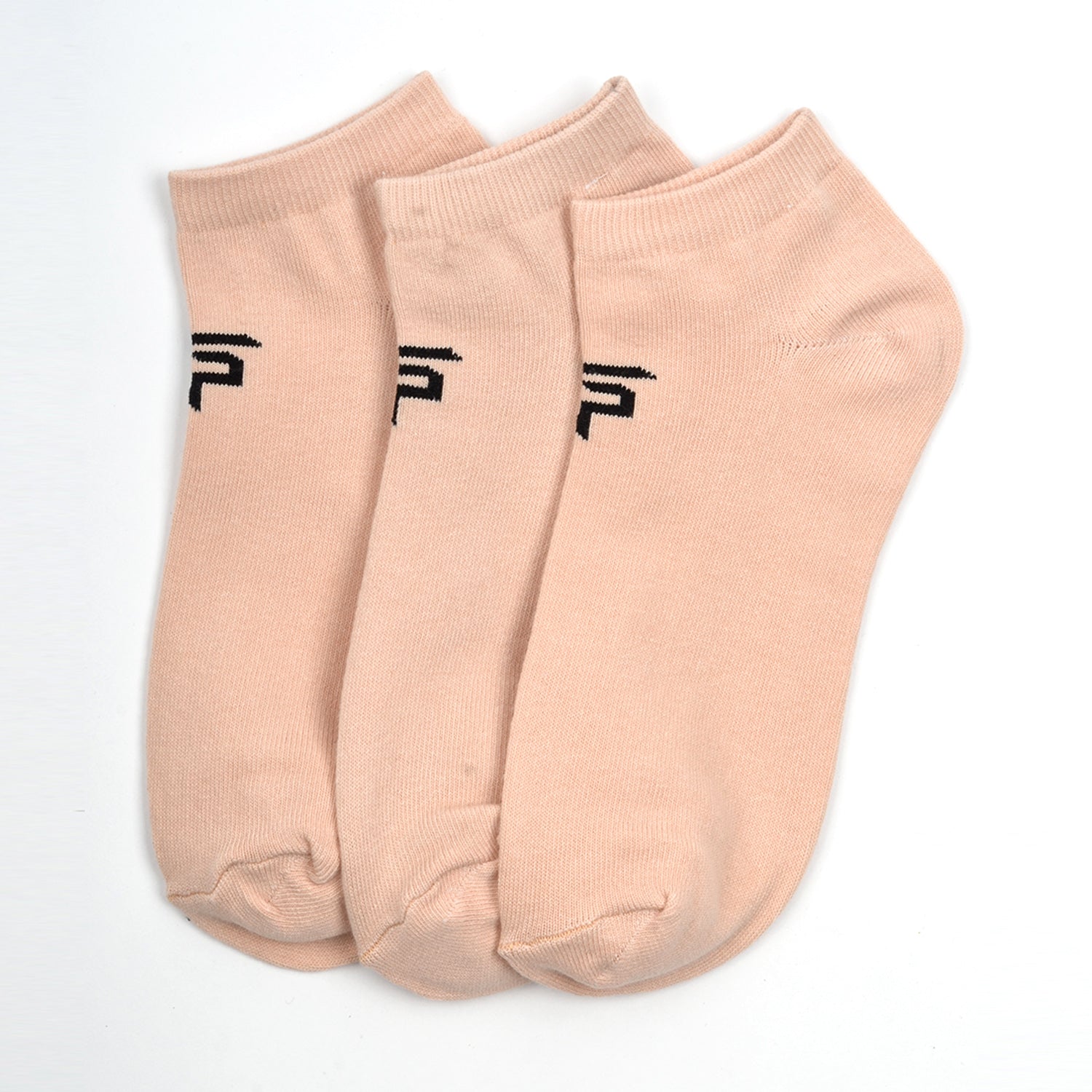 FOOTPRINTS Unisex Solid Cotton Ankle -Length Socks -Pack Of 3 Beige