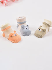 Moms Home Kids Unisex Organic Cotton Ankle-Length Antiskid Bootie Socks, 0-6 Months