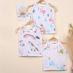 Baby Organic Cotton Knot type Jhabla | Unicorn, Whale, Flamingo | Pack of 3