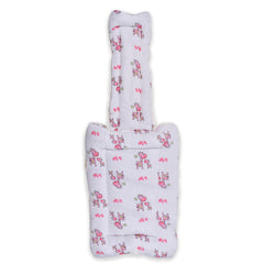 Baby Organic Cotton Muslin Sleeping cum Carrying Nest Bag- Pink Giraffe- 0-3 Months