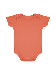 Baby Organic Cotton Onesie | Peach, Pink Strip, Light Pink | 6-12 Months | Pack of 3