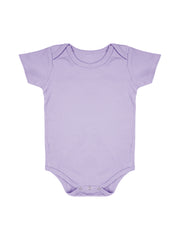 Baby Organic Cotton Onesie Purple, Grey, Light Blue | 6-12 Months | Pack of 3