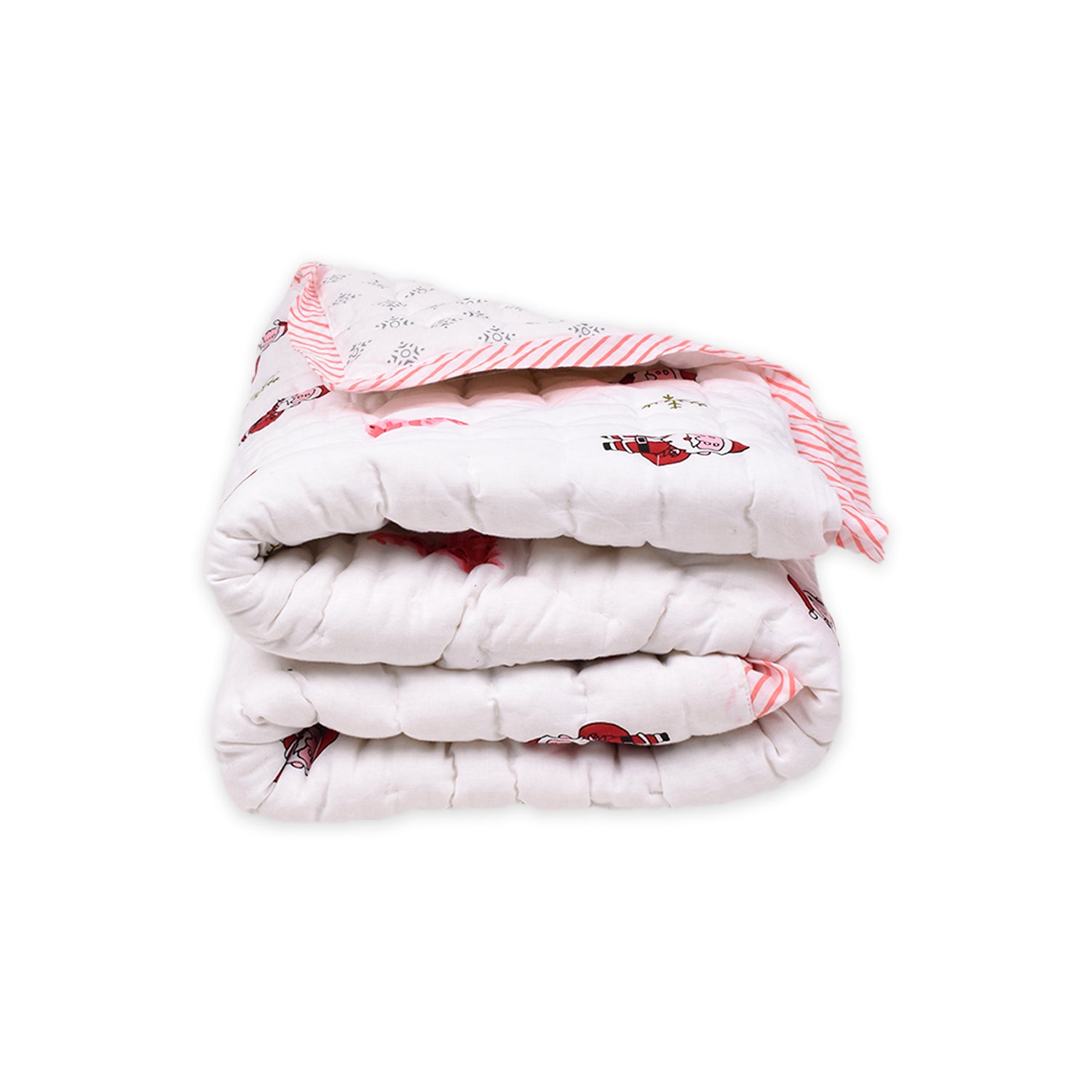 Baby Quilt Blanket cum Bedspread- 0-3 Years - 100*150 cm - Santa