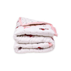 Baby Quilt Blanket cum Bedspread- 0-5 Years - 100*150 cm - Santa