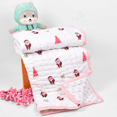 Baby Quilt Blanket cum Bedspread- 0-5 Years - 100*150 cm - Santa