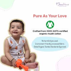 Baby Unisex Organic Cotton Muslin Jhabla | Pack of 5