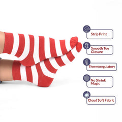 Organic Cotton Bamboo Socks for Kids | Ultra Soft Unisex Kids Socks | Cushioned Base & Comfort Fit | Anti Bacterial & Odour Free | Star & Stripe | Pack of 6