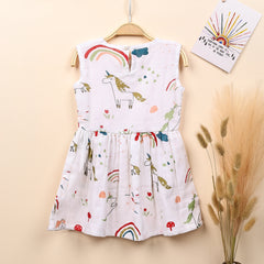 Baby Girl Organic Cotton Sleeveless Frock | Unicorn