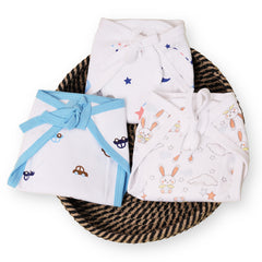 Printed Cushioned Nappies Combo | Organic Cotton Nappies For New Born Baby | 0-6 Months | Pack of 5