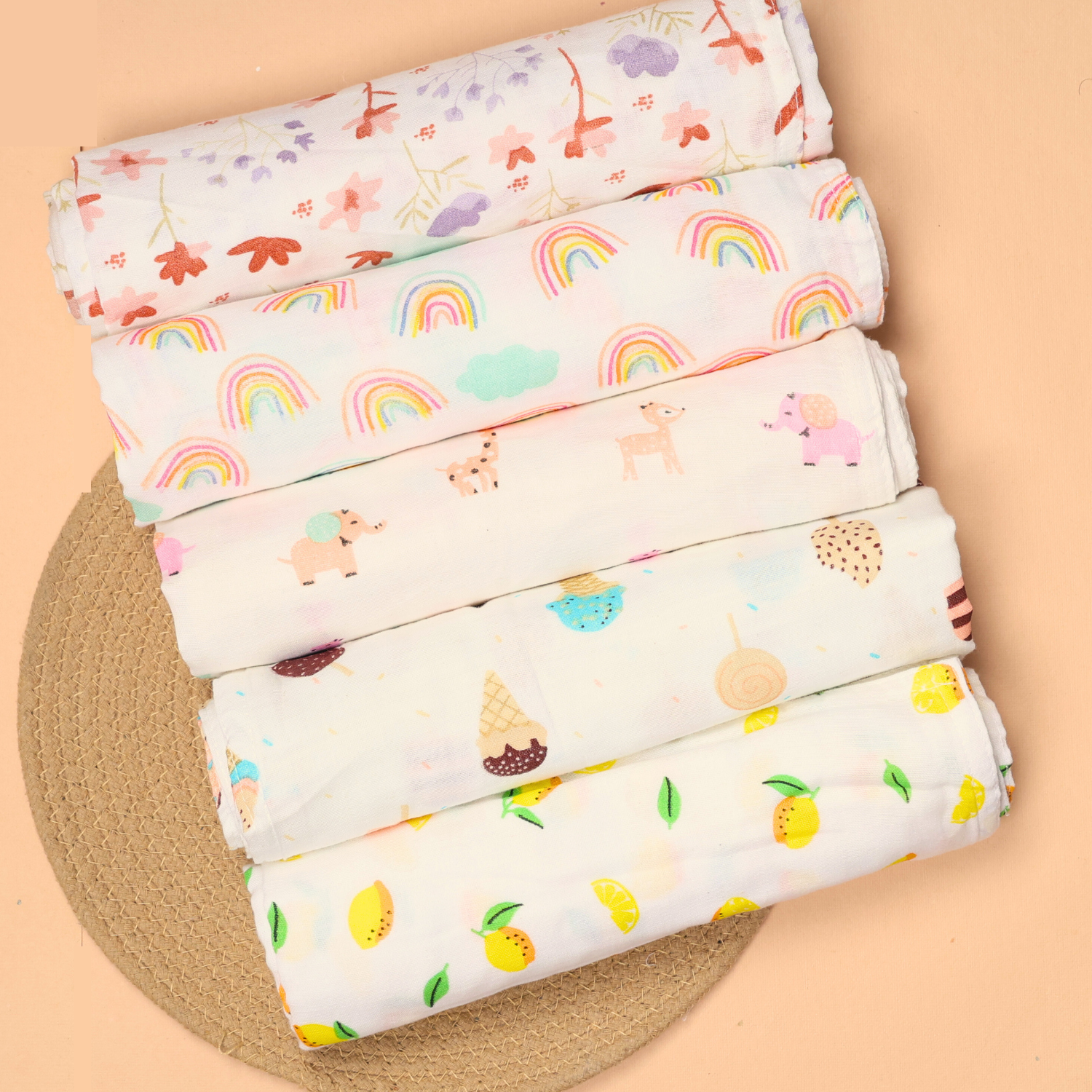 Double Gauze Fabric Organic Cotton Fabric For Baby Cotton Double