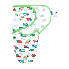 Baby Swaddle Adjustable Infant wrap- 0-3 Months -Pack of 2 -Monkey-Car