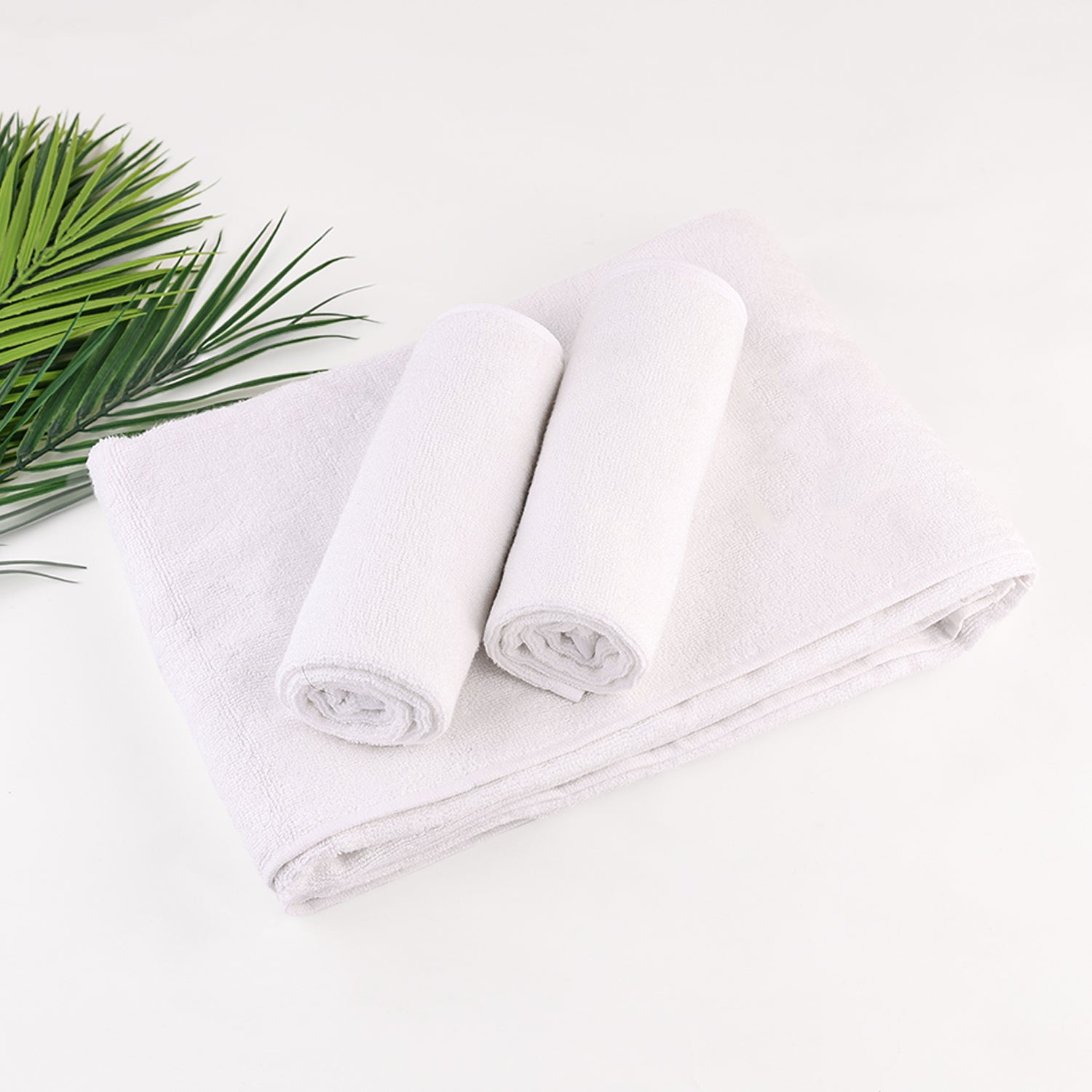 Moms Home Organic Cotton Bamboo 1 Bath Towel & 2 Hand Towels Set | Pack of 3