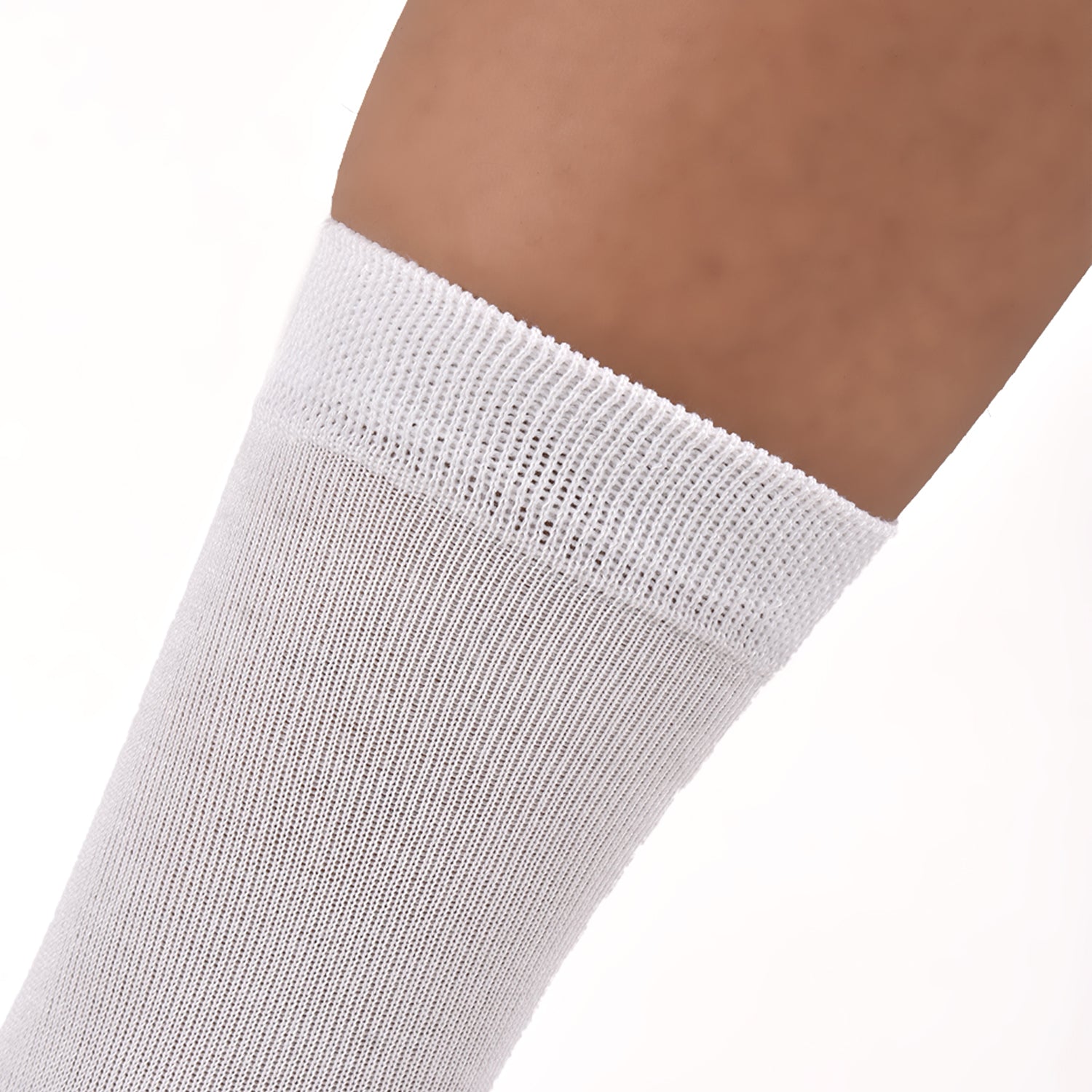 Kids Organic Cotton School Socks - Unisex - Calf length- Pack of 3 (White)- Extra soft and Breathable