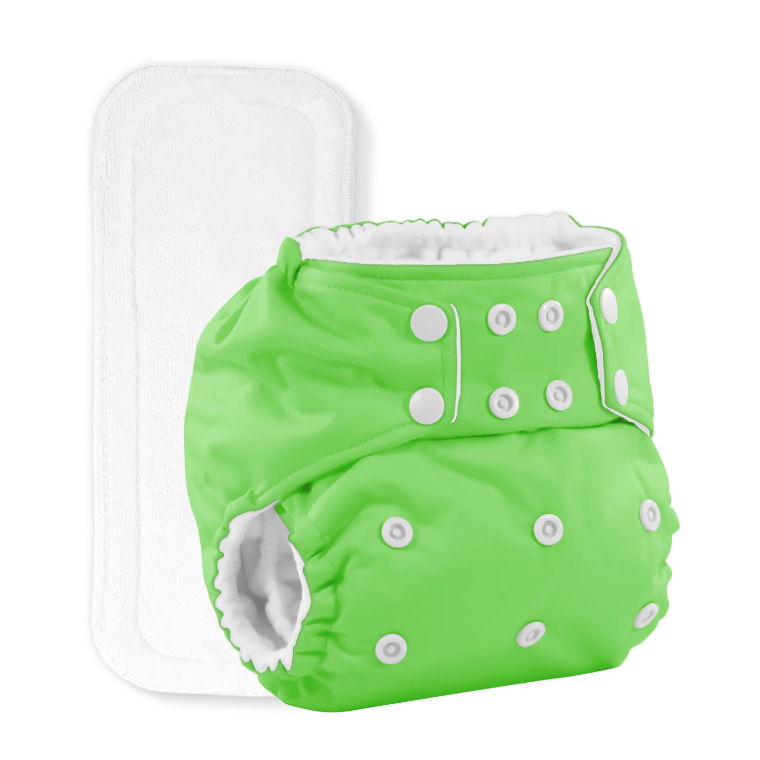 Baby Reusable Cotton Pocket Diapers With Inserts, Adjustable 0-12 Months Pack of