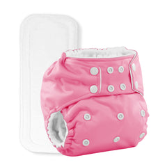 Baby Reusable Cotton Pocket Diapers With 3 Inserts, Adjustable 0-12 Months - Pack of 3